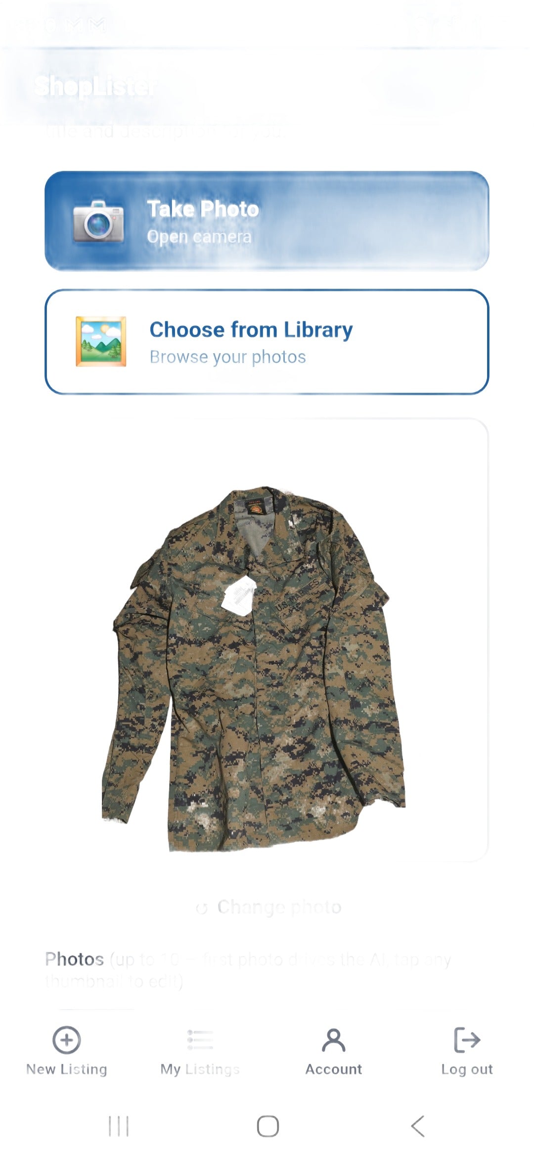 USMC MARPAT Woodland Camo Combat Jacket — Medium Long