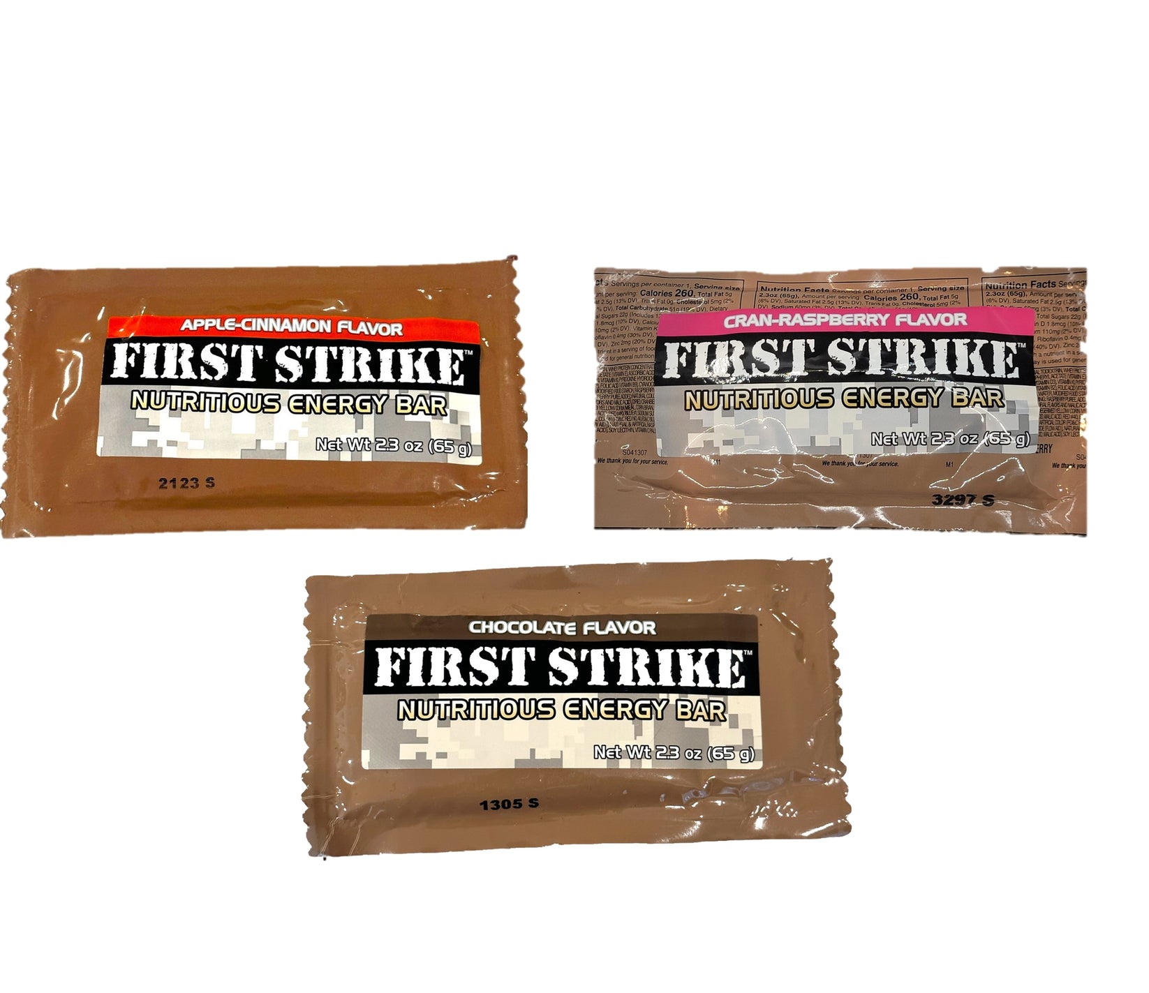 First Strike Bar MRE Energy Bars / Chocolate / Cran-Raspberry / Apple ...
