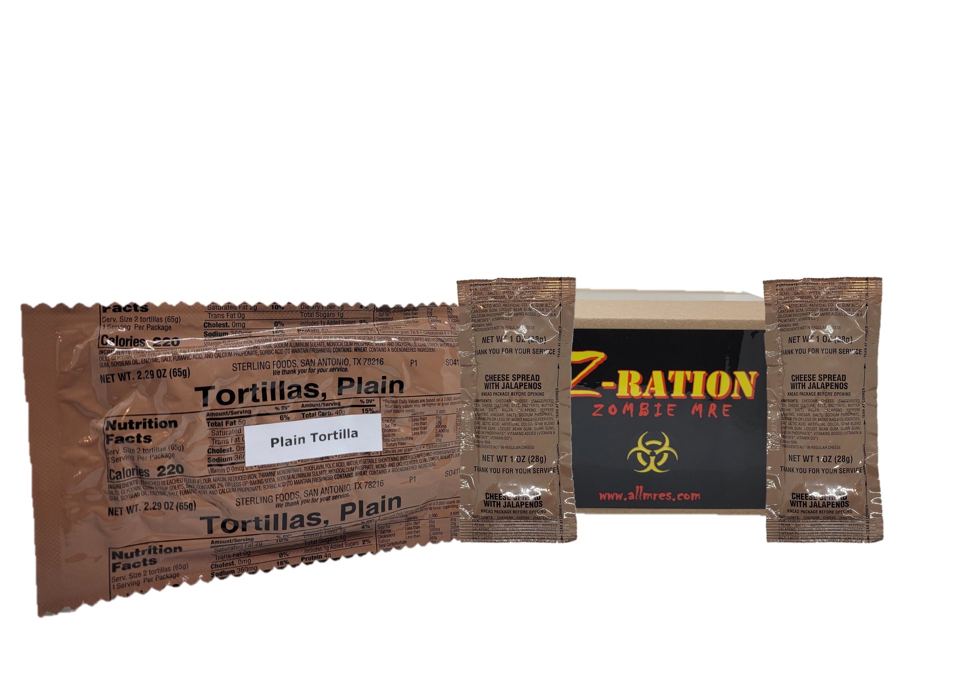 MRE Tortillas with Jalapeno Cheese