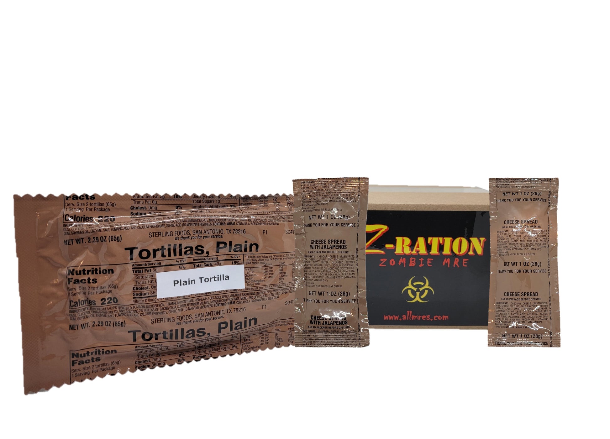 MRE Tortillas with Cheddar Cheese & Jalapeno