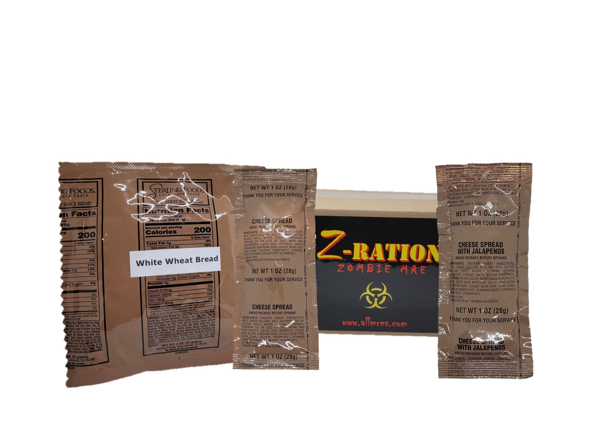 MRE bread with Cheddar and Jalapneo Cheese