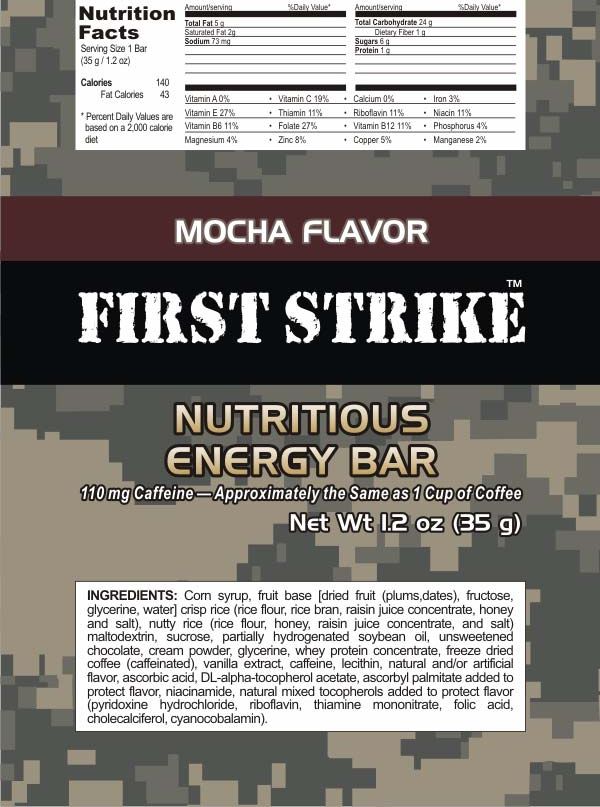 Mocha FIrst Strike Bar Nutrition